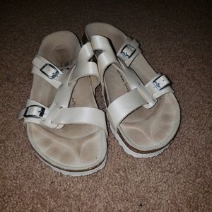 White Double Strap BIRKENSTOCK Birkis!
